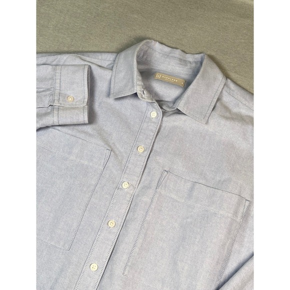 Everlane Tops - EVERLANE Organic Cotton Chambray Button Down Oversized Tunic Shirt Dress Size 6